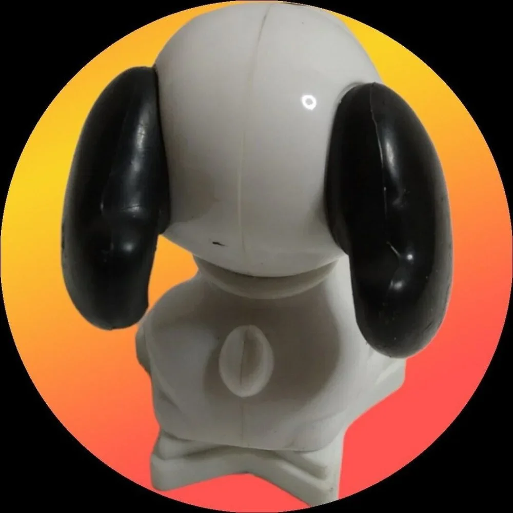 Cake Decoration Snoopy White Dog Collar Says #1 Action‎ Figure